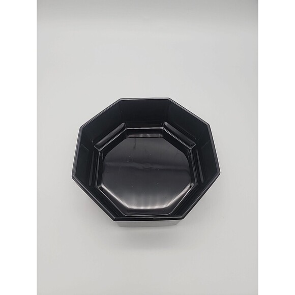 Arcoroc France Black Amethyst Glass 5.5" Octagon Octime Salad Bowl Vintage - Picture 1 of 12